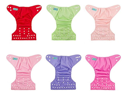 Alvababy Cloth Diapers for Baby Pack of 6 with 12 Inserts 1