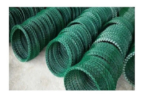 Concertina Verde 100mt + 10kg Alambre + Tensores + Guantes 1