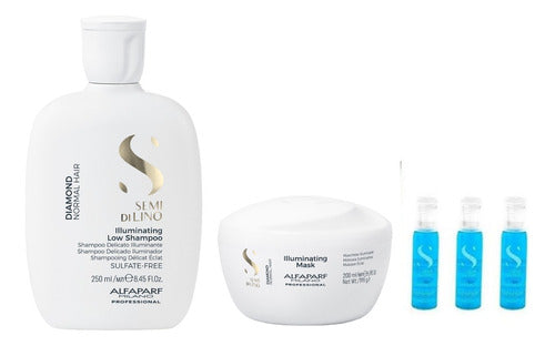 Alfaparf Semi Di Lino Diamond Shampoo + Mask + Ampoules 0