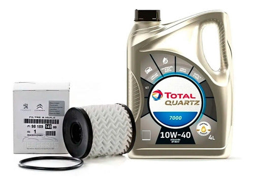 Filtro  + Aceite Total Quartz 7000 X 4 L Peugeot 308 2.0 16v 0