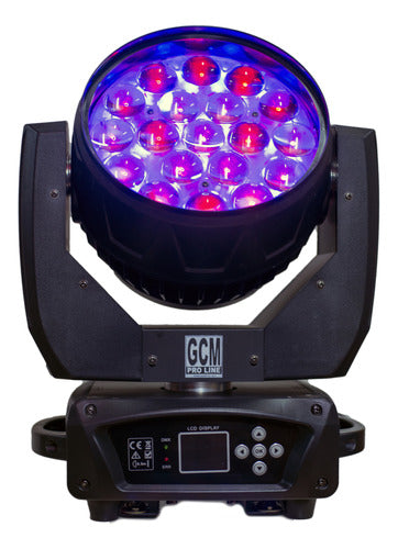 Cabeza Movil Led Beam Wash 19 X 15w Con Efecto Aura Y Zoom G 1