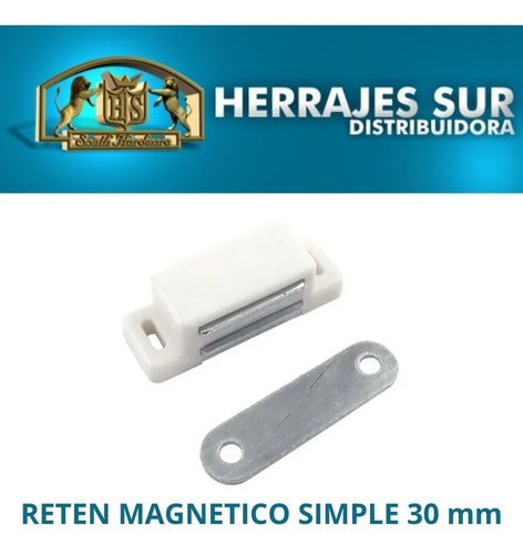 BRZ Reten Magnético Imán Puertas Simple Reforzado 30 Mm X 10 Und 1