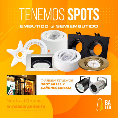 Spotsline Spot Embutir Dicroica Antideslumbrante E4bn + Lampara Pack 5 1