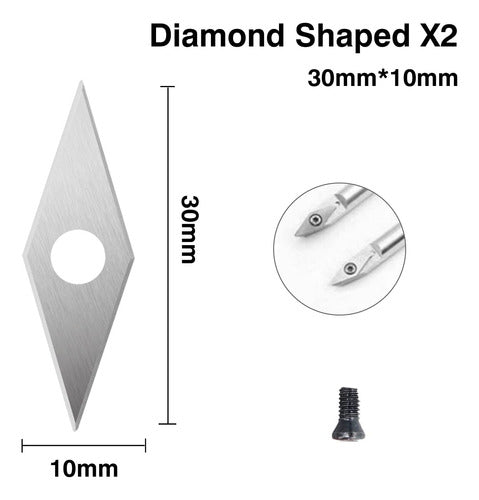 8 Insertos Cortadores De Carburo De Tungsteno Torno Madera. 1
