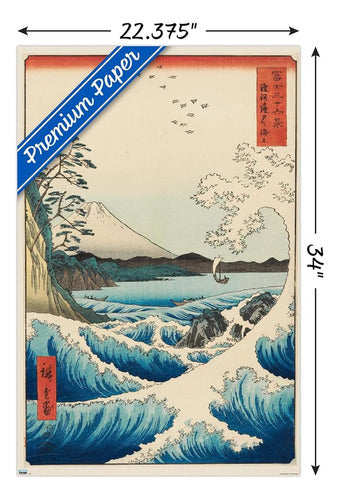 Trends International Hiroshige - The Sea At Satta Wall Poster 2