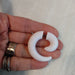 Acrylic Steel Spiral Fake Expander Horn Earrings Piercing 3-4 cm 123