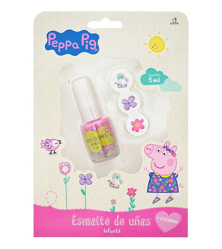 Child Makeup Peppa Pig Nail Polish + Stickers 0
