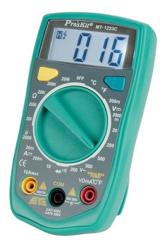 Tester Proskit Mt1210 Luz Buzzer Temp. Multimetro Mt-1233c 4