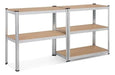 Unilux Metal Shelf with MDF Shelves 90x30x180 4