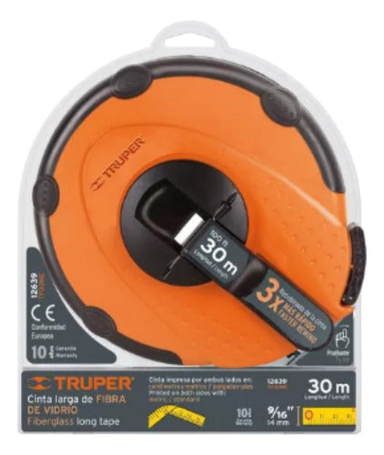 Truper 30m Fiberglass Surveyor Tape Measure 12639 2