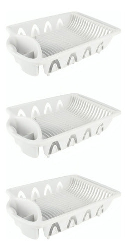 Plasútil Set X3 Plastic Dish Drainer for Cutlery and Dishes 0