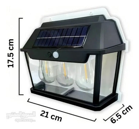 Solar Wall Lamp with Motion Sensor 3 LED Outdoor Waterproof Cold 2