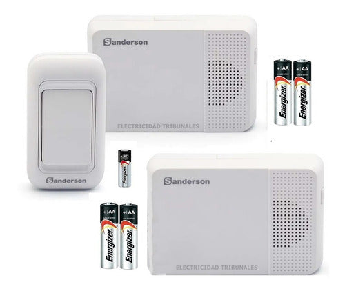 Wireless Outdoor Battery-Powered Doorbell with 2 Receivers 200m Range 0