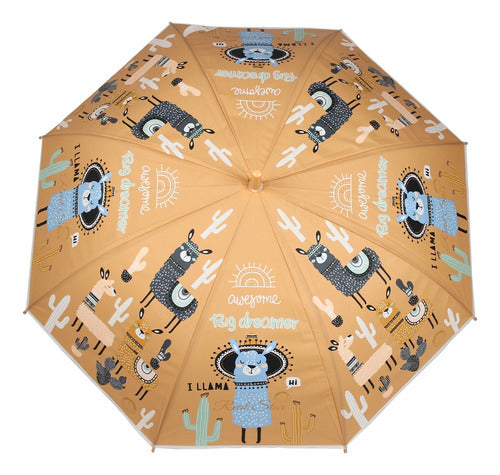 Elástica Automatic Umbrella Llama for Kids, Men and Women - Imported 7