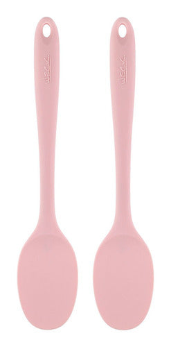 Duas Colheres De Silicone Weck 28cm Rosa 1