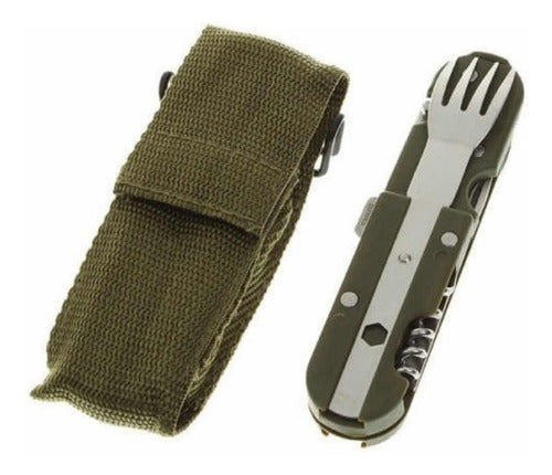 Thizh Foldable Cutlery Set 7-in-1 for Camping and Survival 2