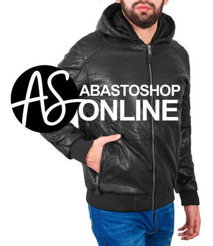 Moto Campera Hombre Con Piel Abrigo Urbana Cuero Pu Importada 3