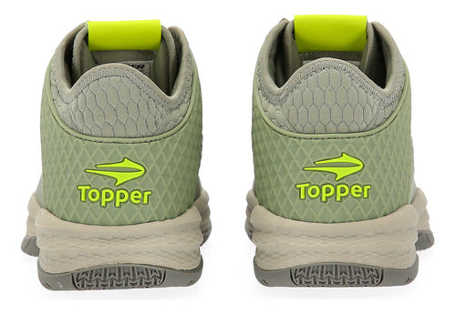 Topper Basketball Sneakers Block Men in Gray and Lime | Dexter 2