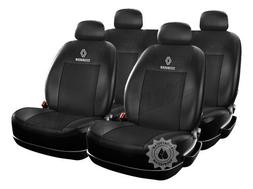 Car Seat Cover Set Eco Leather Renault Kwid Logan Sandero 2018 0