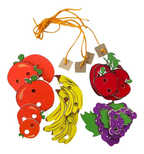 Dyn Fruit Lacing Toy for Fine Motor Skills 0