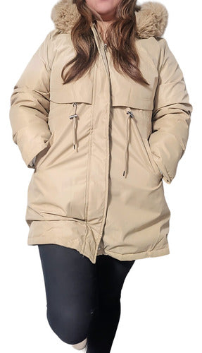 Genérica Campera Mujer Algodón Pluma Impermeable 0