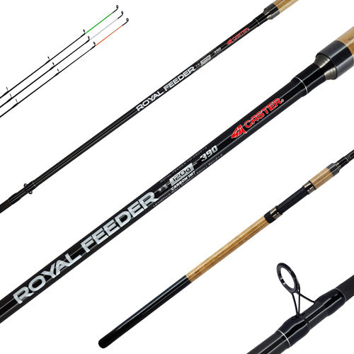 Caster Royal Feeder Fishing Rod 3.90m 3 Sections 3 Tips Bream 0