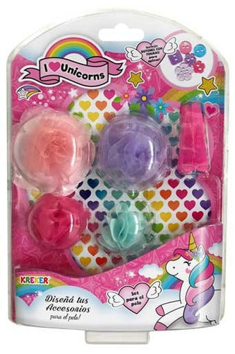 Diseñá Tus Hebillas Set Pelo I Love Unicorns Kreker 8118 0