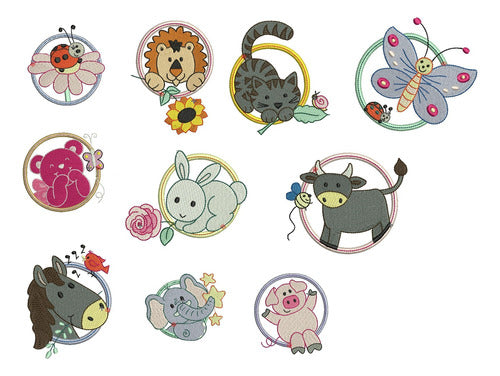 Embroidery Machine Animal Babies Applique Templates 0
