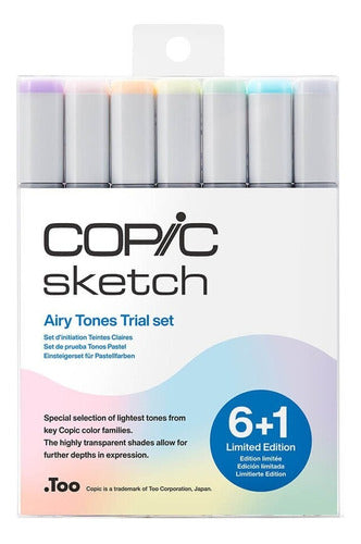 Copic Sketch Set Airy Tones 6+1 Free 0