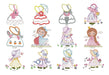 52 Embroidery Templates for Girls/Ladies/Dolls 2