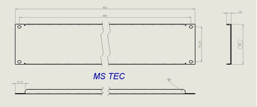 Kit 5 Pç.painel De Fechamento Frente Falsa 19''2u Para Rack 1