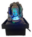 Small Buddha Water Fountain Hand LED Color Cascade 19cm Zn 1