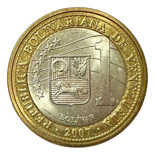 Venezuela - 1 Bolivar - 2007 - Bimetálica - Km # 93 - 0