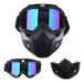 FAS MOTOS Air Flow Open Face Mirrored Goggles 0