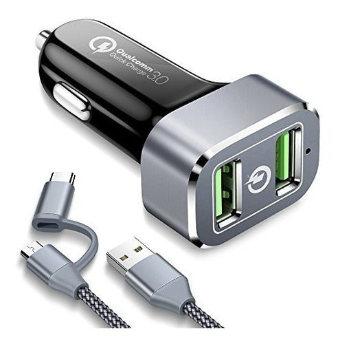 Cargador Para Automóvil, Powerman Quick Charge 3.0 36w Adapt 0