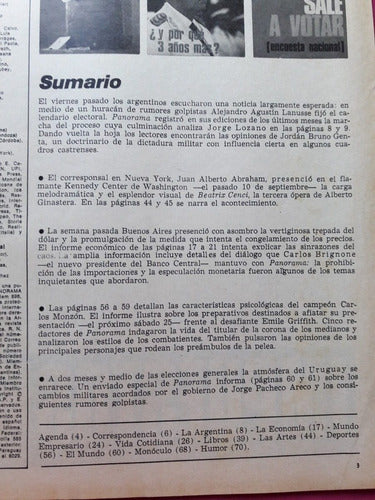 Revista Panorama Nº 230 - Año 1971 Monzon - Economia Crisis 1