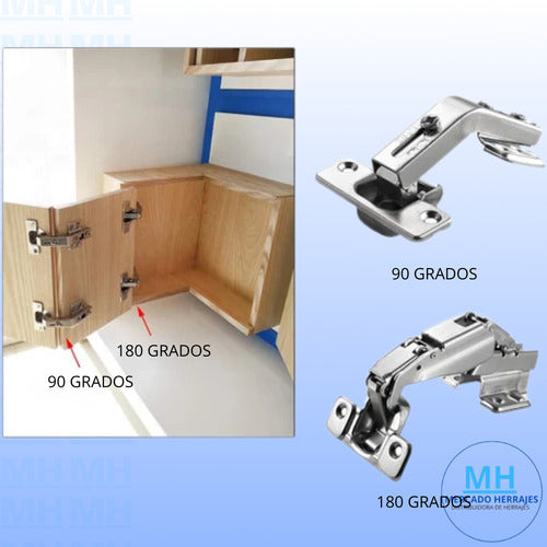 Bisagra Intermedia Rinconera 90° Hafele 35 Mm + Base 3
