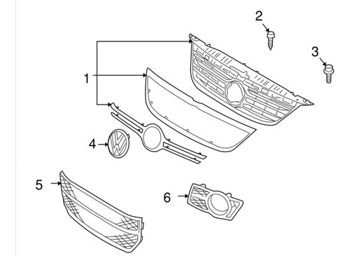 Right Inner Side Grille for Volkswagen Tiguan 2009-2011 5