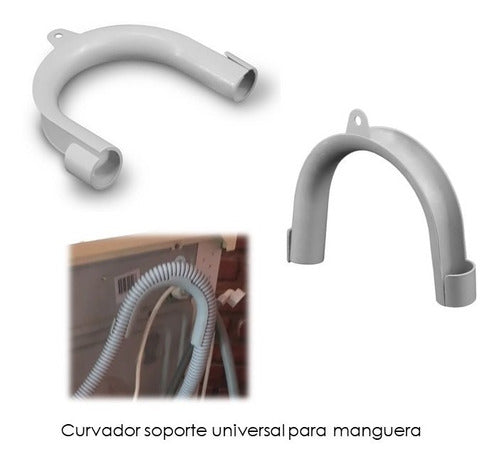 Manguera Flexible Descarga Lavarrop Universal 2 Mts+soporte 2