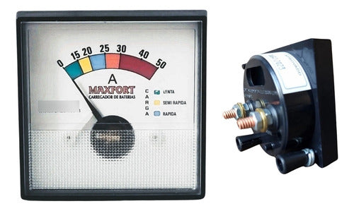 Relógio Amperímetro P/ Carregador De Bateria 50a Jts002,03,4 0