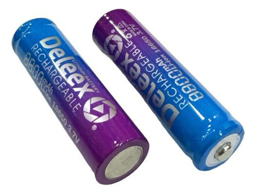 Pack 10 Pilas 18650 Deleex Recargable 3.7v 8800mah Con Teton 3