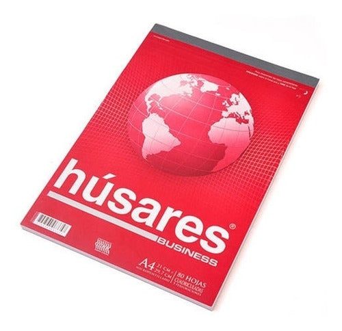 Húsares A4 Block - 80 Sheets Graph Paper with 5 Holes 0