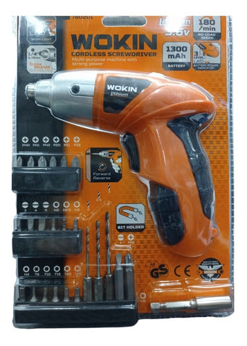 Wokin 3.6V Cordless Screwdriver with Bits 0