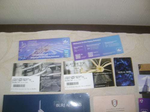 Souvenir Entrada Burj Khalifa Dubai Foulder Burj Al Arab Etc 2