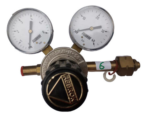 Rebron Acetylene Regulator Manometer - Ind Arg. - New 0