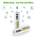 EBL 4 Rechargeable AA Batteries 2300mAh with Storage Case 6