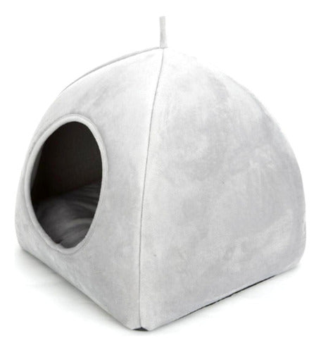 CC Cucha Cama Carpa Igloo Mascotas Gatos & Perros Pequeños Gris 0