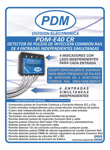 PDM E40 CR Common Rail Injection Pulse Detector X 4 0