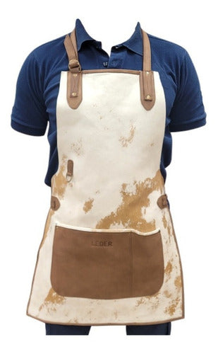 Leder HD Premium Natural Cowhide Grill Apron 1