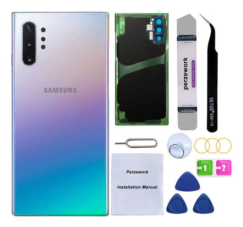 Repuesto Tapa Trasera Para Samsung Galaxy Note 10 Plus Aura 0